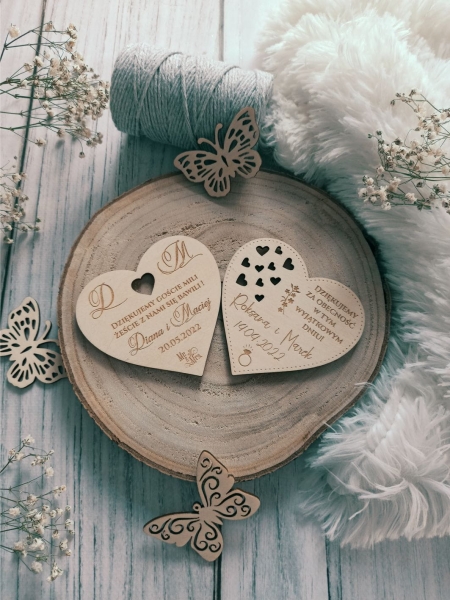 Podziękowania na Ślub SERCA 1 MegaPrezencik.pl