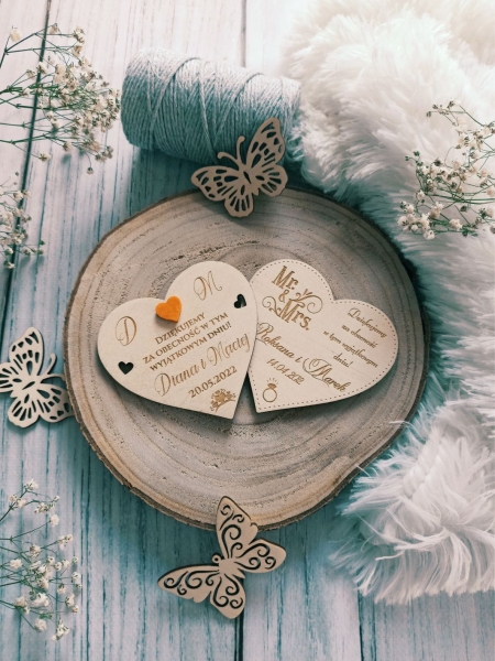 Podziękowania na Ślub SERCA 2 MegaPrezencik.pl