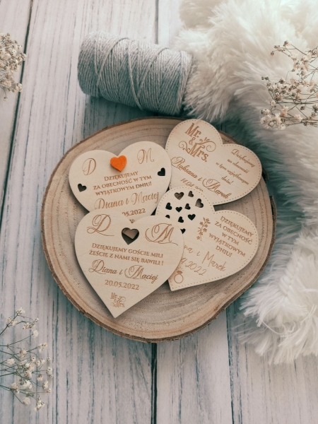 Podziękowania na Ślub SERCA 3 MegaPrezencik.pl