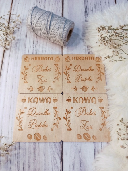 Podkładki pod Kawę i Herbatę dla Dziadków 2 MegaPrezencik.pl