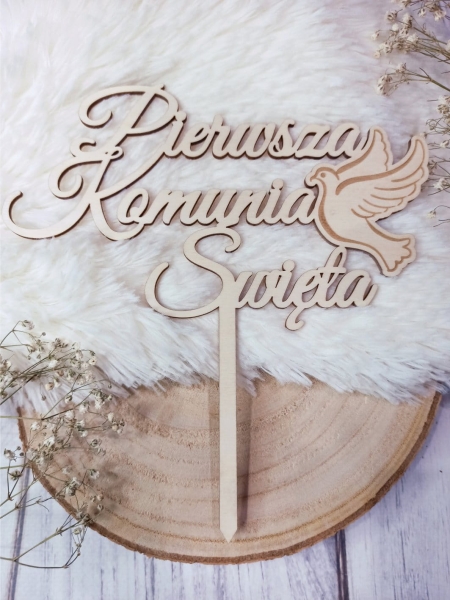 Topper na tort KOMUNIA ŚWIĘTA 2 MegaPrezencik.pl