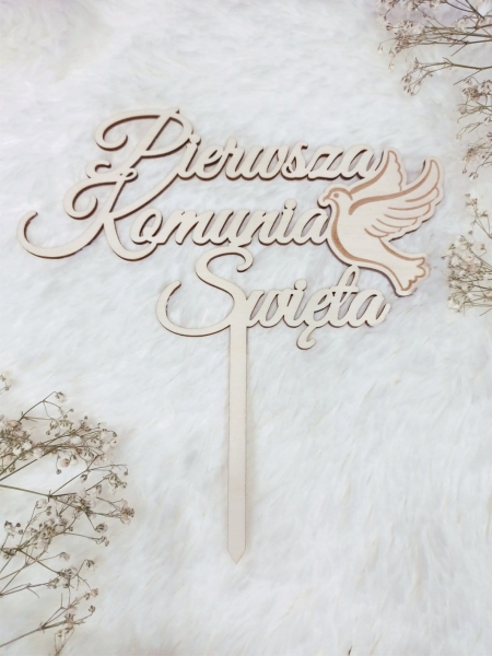 Topper na tort KOMUNIA ŚWIĘTA 2 MegaPrezencik.pl