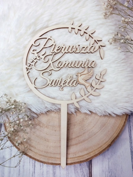 Topper na tort KOMUNIA ŚWIĘTA 1 MegaPrezencik.pl