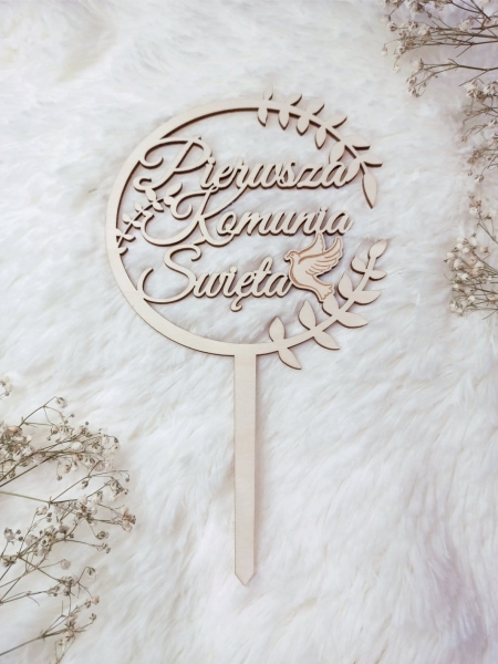 Topper na tort KOMUNIA ŚWIĘTA 3 MegaPrezencik.pl