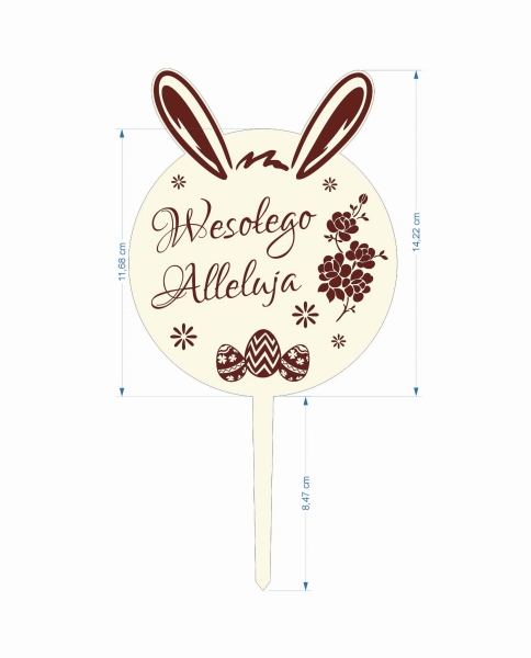 Topper Wesołego Alleluja projekt MegaPrezencik.pl