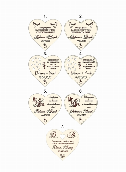 Małe podziekowania serca Projekt MegaPrezencik.pl