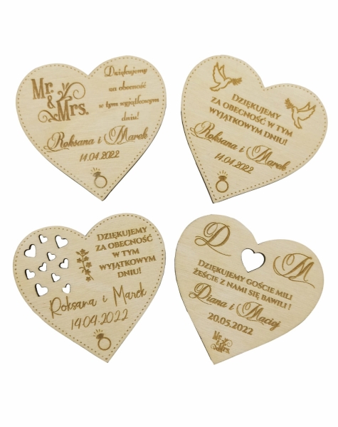 Podziekowanie SERCE  małe allegro MegaPrezencik.pl