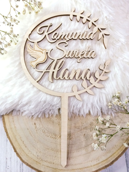 Topper na tort KOMUNIA ŚWIĘTA 2 MegaPrezencik.pl