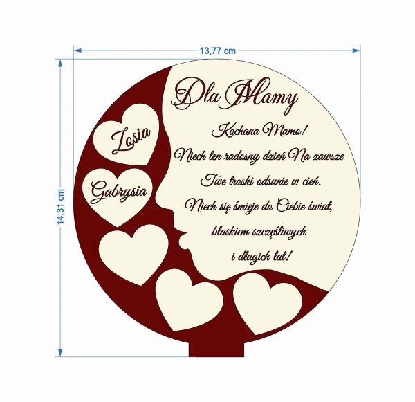 Prezent dla Mamy - Statuetka projekt MegaPrezencik.pl