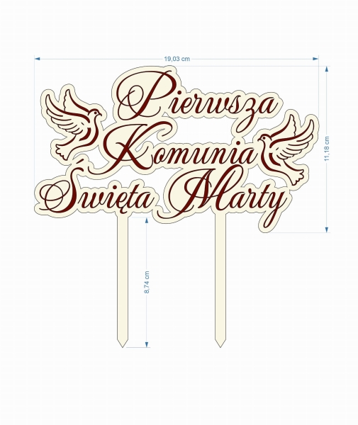 Topper na Komunię grawerowany projekt 2.jpg