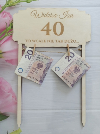 Topper na tort Widzisz "40" to wcale nie tak dużo