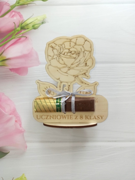 Róża stojąca ze sklejki podziękowanie dla nauczyciela 1 MegaPrezencik.pl