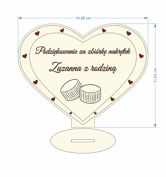 Podziękowanie serce projekt MegaPrezencik.pl