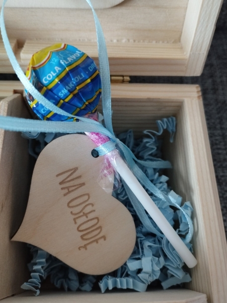 Pamiątka na Chrzest Święty Drewniana skrzynka wspomnień 8 MegaPrezencik.pl