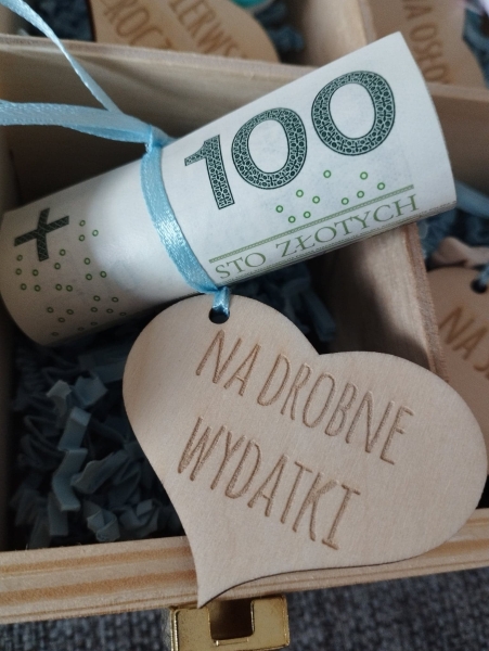 Pamiątka na Chrzest Święty Drewniana skrzynka wspomnień 10 MegaPrezencik.pl