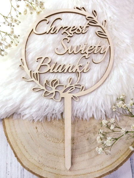 Topper Chrzest Święty personalizowany 3 MegaPrezencik.pl