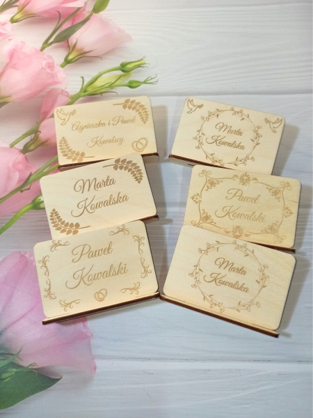 Winietki drewniane dla gości 1 MegaPrezencik.pl