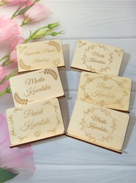 Winietki drewniane dla gości 2 MegaPrezencik.pl