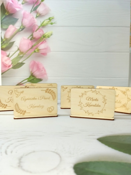 Winietki drewniane dla gości 6 MegaPrezencik.pl