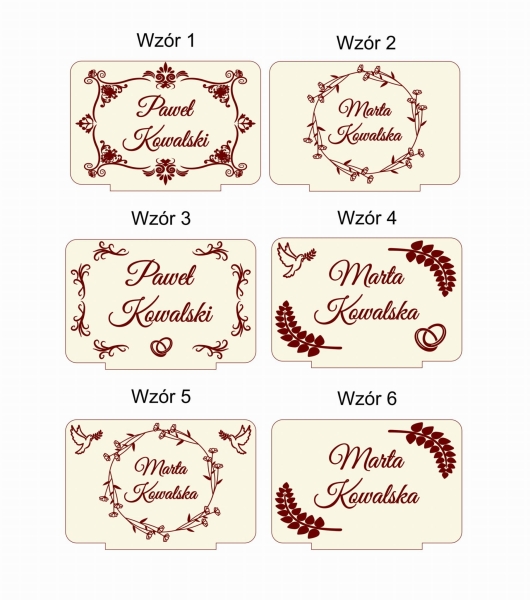 Winietki drewniane dla gości 8 MegaPrezencik.pl