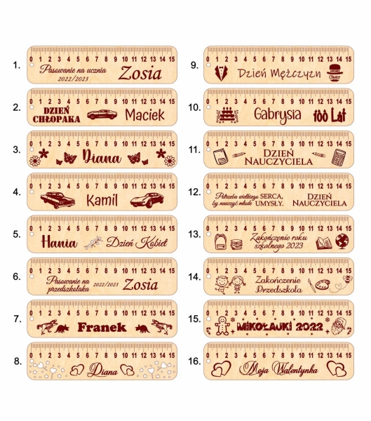 linijki personalizowane na każdą okazję 1 MegaPrezencik.pl