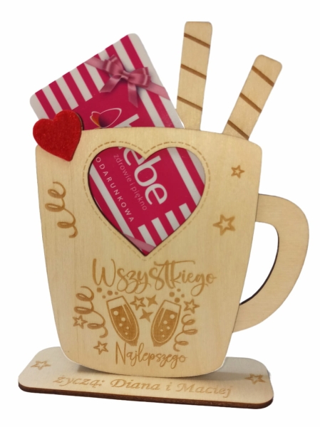Kubek na prezent urodzinowy. Kubek z kartę podarunkową MegaPrezencik.pl