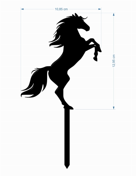 Topper Koń z czarnej pleksi 2.jpg