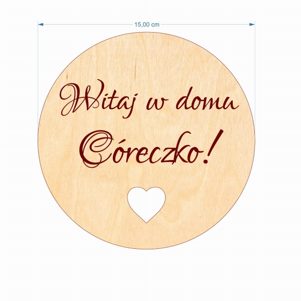 Tabliczka Witaj w domu Córeczko MegaPrezencik.pl