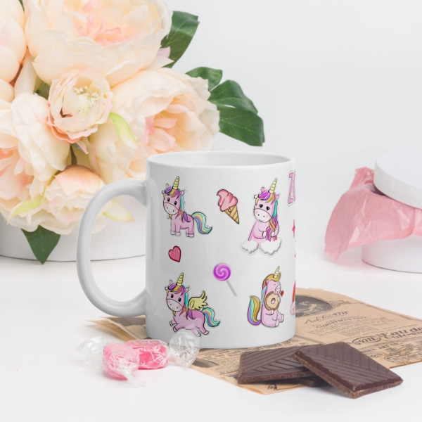 Kubek ceramiczny Jednorożec (Unicorn) Personalizowany MegaPrezencik