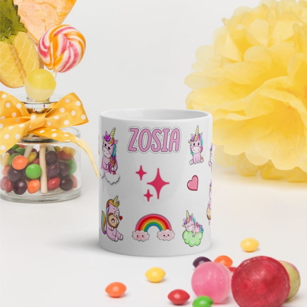 Kubek ceramiczny Jednorożec (Unicorn) Personalizowany MegaPrezencik