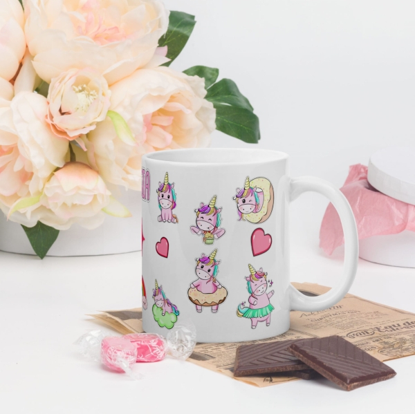 Kubek ceramiczny Jednorożec (Unicorn) Personalizowany MegaPrezencik