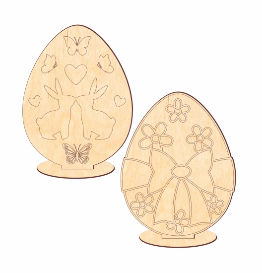 Jajko pisanka do malowania farbami lub mazakami z drewnianej sklejki.