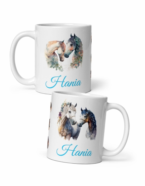 Kubek z motywem Konia i własnym imieniem MegaPrezencik