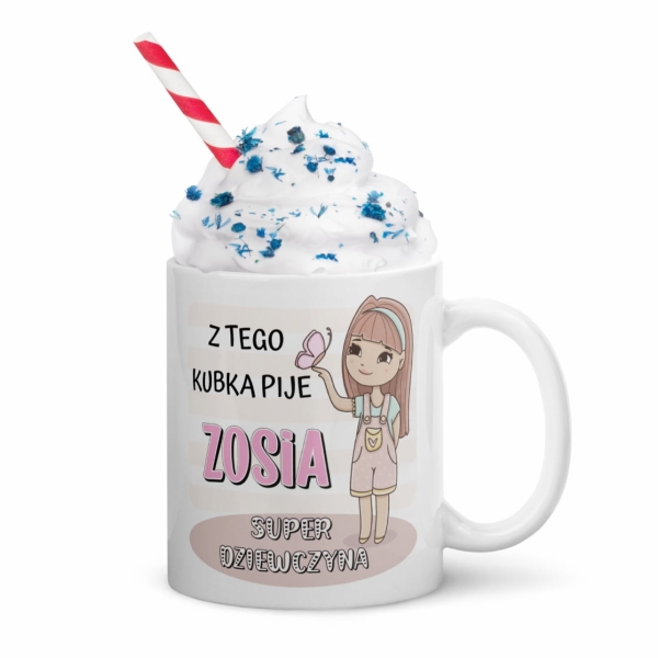 KUBEK Z NADRUKIEM dla SUPER DZIEWCZYNA z imieniem MegaPrezencik