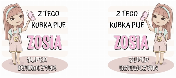 KUBEK Z NADRUKIEM dla SUPER DZIEWCZYNA z imieniem MegaPrezencik