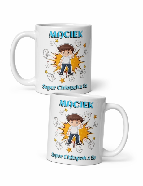KUBEK dla kolegów z klasy dla SUPER CHŁOPAKA z imieniem MegaPrezencik