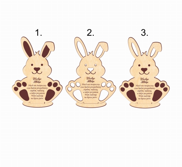 Wielkanocna statuetka Stojącego Zajączka ze sklejki MegaPrezencik