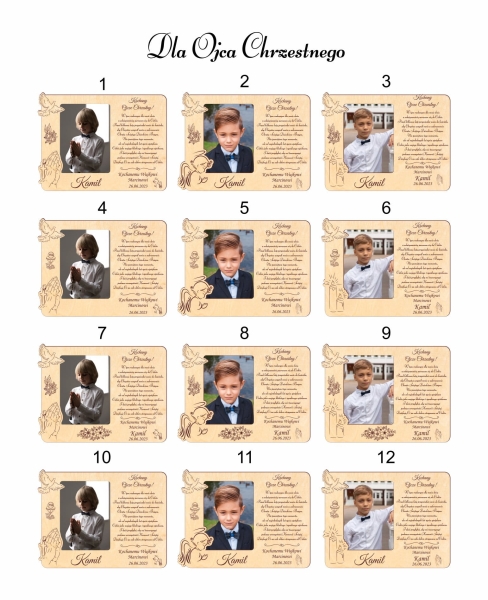 Spersonalizowana Ramka na zdjęcie. Pamiątka Pierwsza Komunia Święta MegaPrezencik