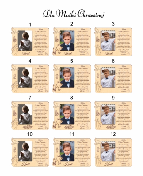 Spersonalizowana Ramka na zdjęcie. Pamiątka Pierwsza Komunia Święta MegaPrezencik