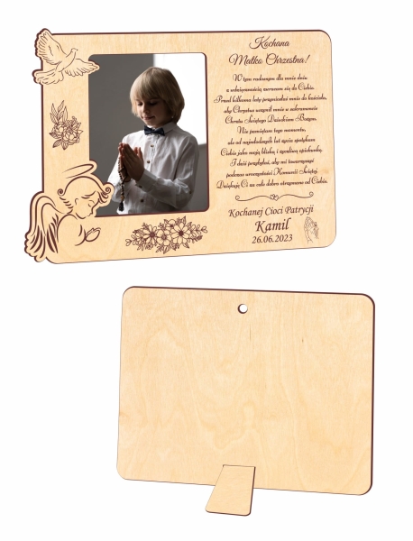 Spersonalizowana Ramka na zdjęcie. Pamiątka Pierwsza Komunia Święta MegaPrezencik