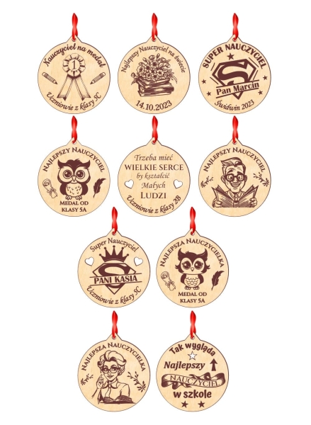 Medal na Dzień Nauczyciela ze sklejki. Super Nauczyciel Megaprezencik