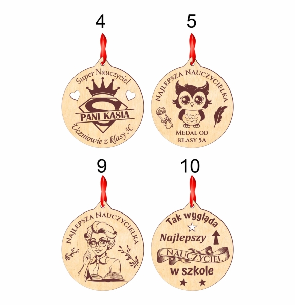 Medal na Dzień Nauczyciela ze sklejki. Super Nauczyciel Megaprezencik