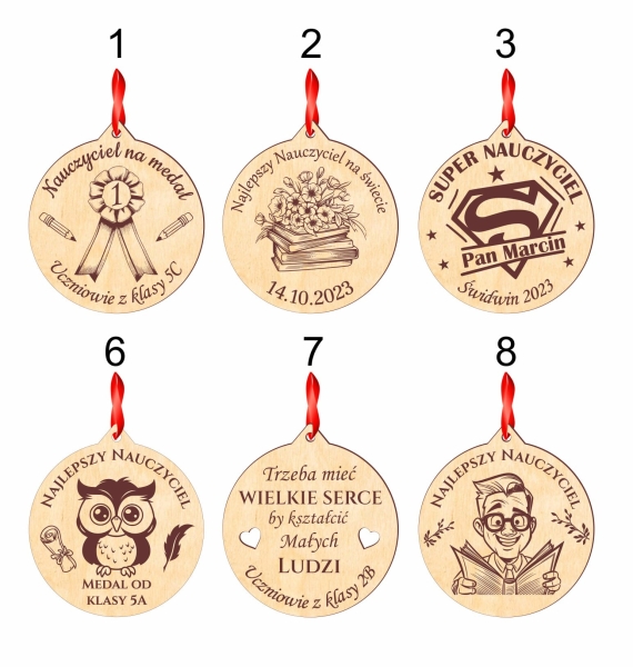 Medal na Dzień Nauczyciela ze sklejki. Super Nauczyciel Megaprezencik