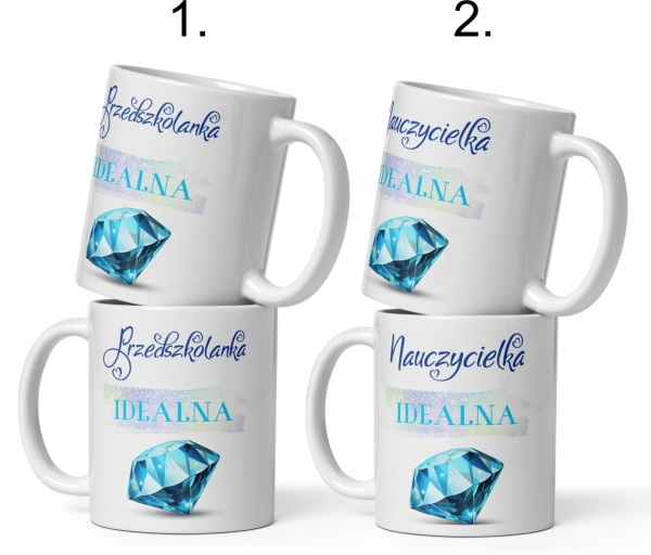 Kubek idealny Nauczyciel i idealna Przedszkolanka. Prezent na Dzień nauczyciela Megaprezencik