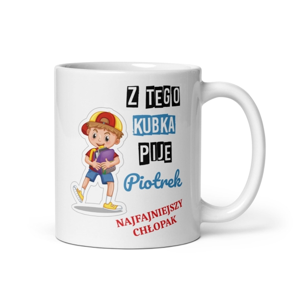 Kubek z imieniem na dzień Chłopaka. Prezent Kubek dla Najfajniejszego Chłopaka MegaPrezencik