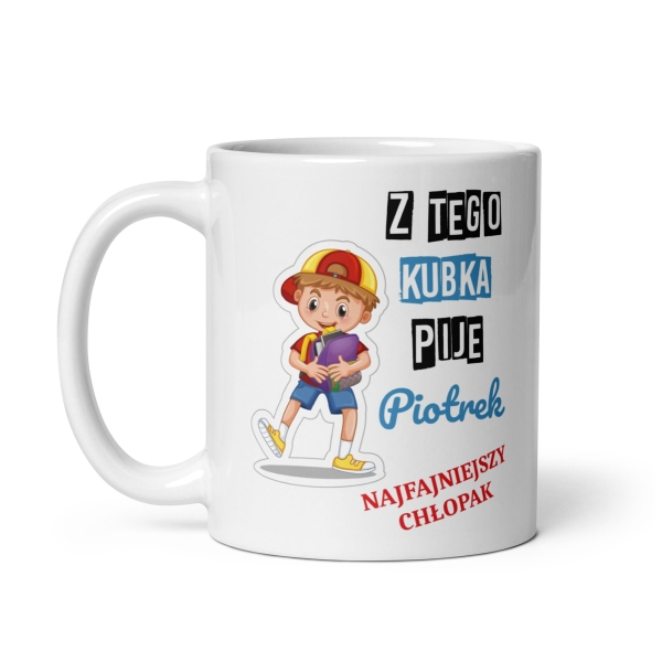 Kubek z imieniem na dzień Chłopaka. Prezent Kubek dla Najfajniejszego Chłopaka MegaPrezencik