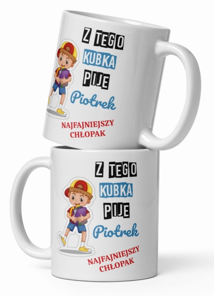 Kubek z imieniem na dzień Chłopaka. Prezent Kubek dla Najfajniejszego Chłopaka MegaPrezencik