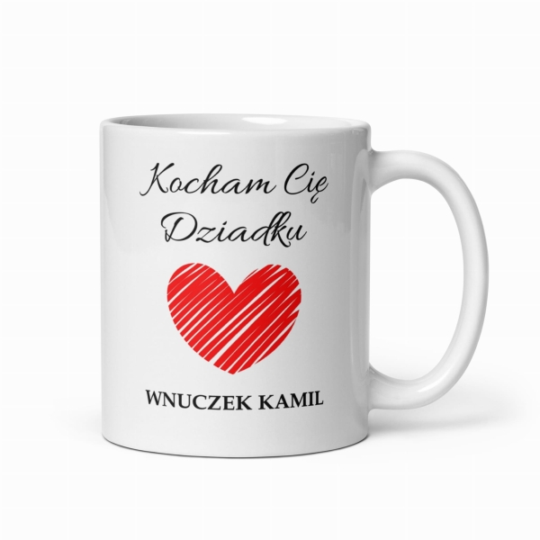 Kubek dla babci i dziadka. Kubek z napisem Kocham Cię Babciu i kocham Cię Dziadku MegaPrezencik