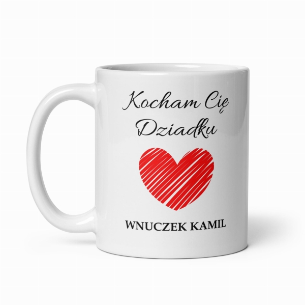Kubek dla babci i dziadka. Kubek z napisem Kocham Cię Babciu i kocham Cię Dziadku MegaPrezencik