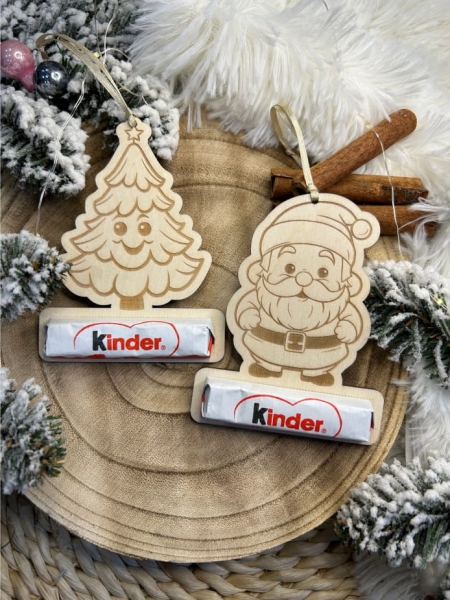 Bombki na choinkę w kształcie świątecznych postaci z miejscem na czekoladkę MegaPrezencik